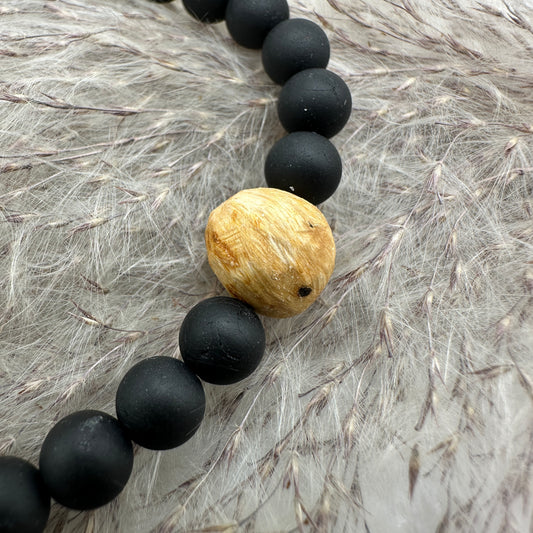 Baumperlen-Armband mit Turmalin (AE009)