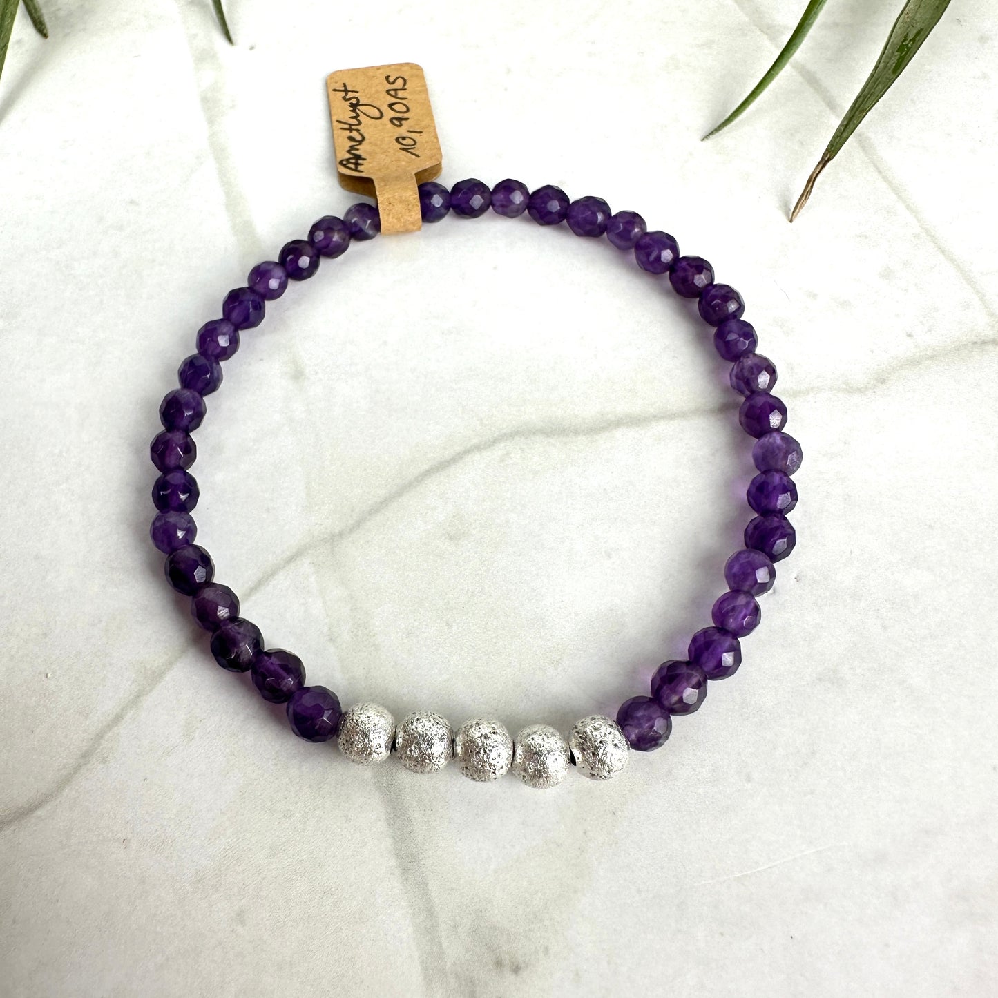 Kristallarmband Amethyst Silber (AE032)
