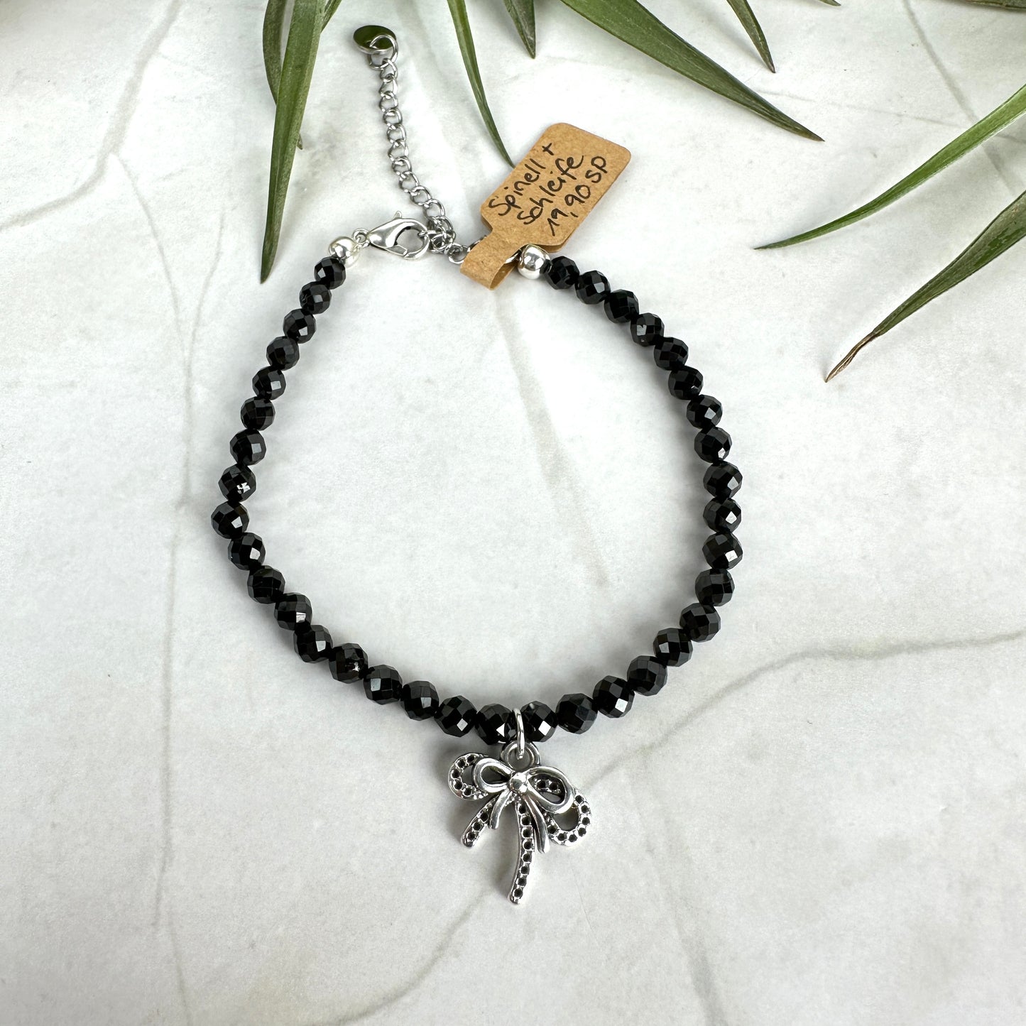 Kristallarmband "Black Bow" (AV002)