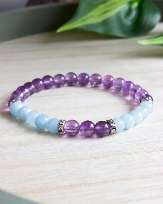 Armband | Amethyst & Aquamarin | Silber | AE112