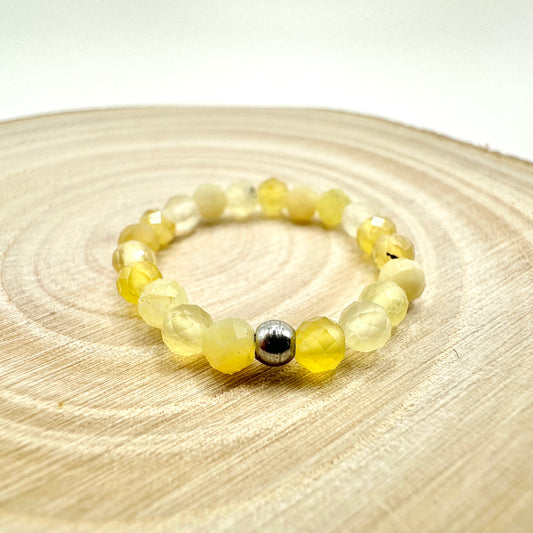 Perlenring Gelber Opal