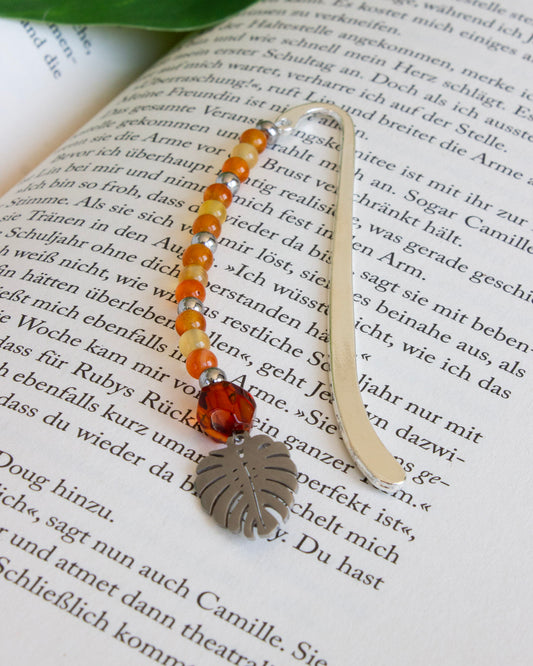 Lesezeichen mit Perlen | Karneol | LP006