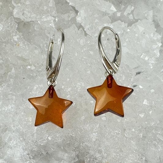 Bernstein Ohrringe Sterne 20SB