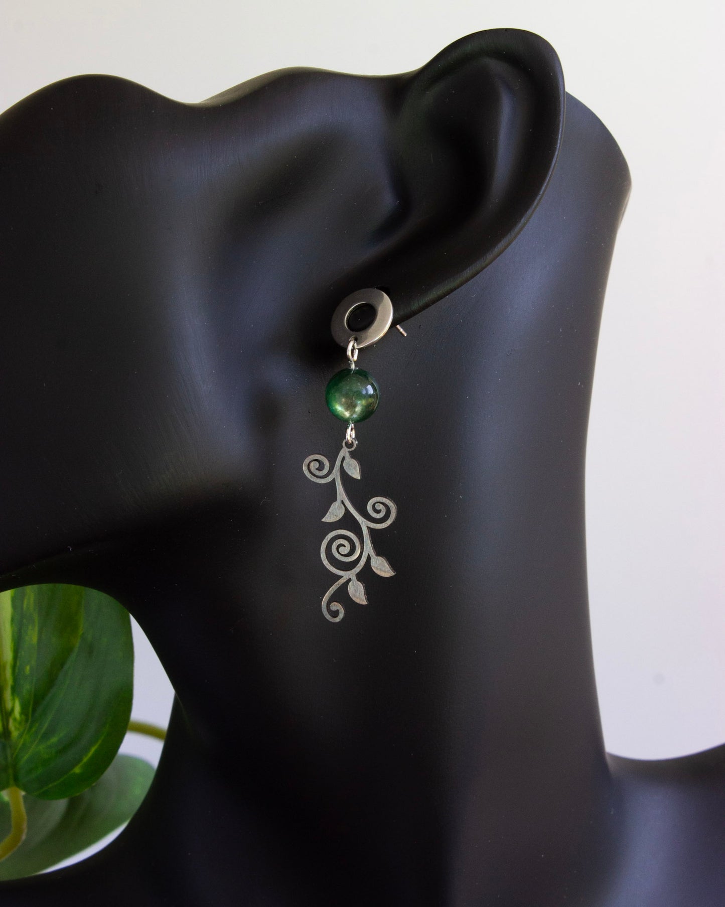 Ohrstecker Floral | Lepidolith | Silber | Edelstahl | OS052