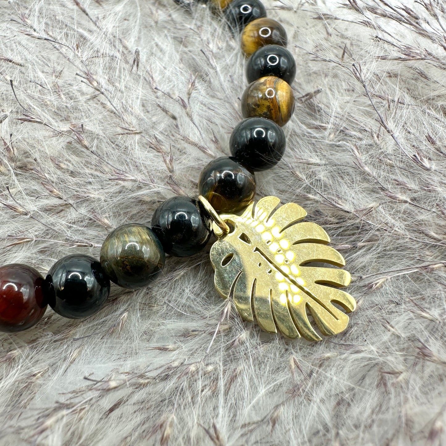 Armband Turmalin und Tigerauge (AE076)
