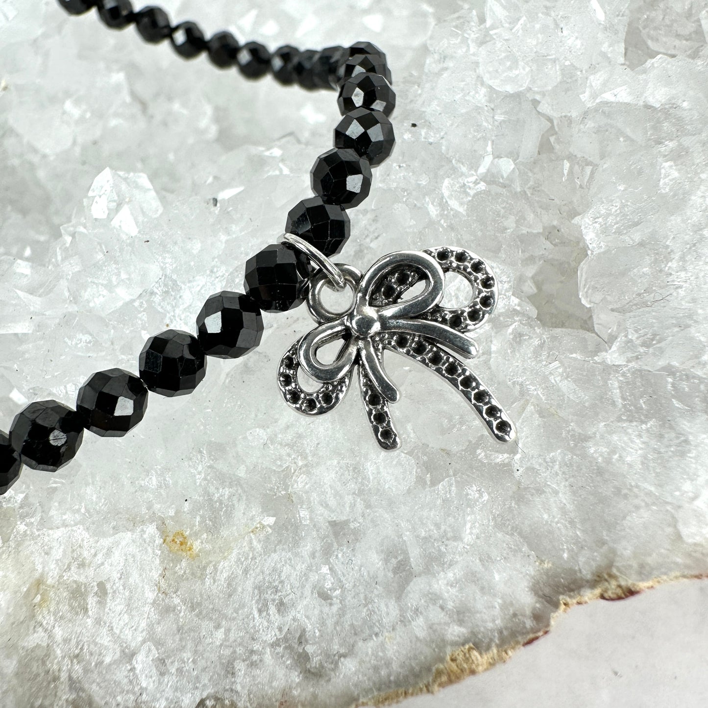 Kristallarmband "Black Bow" (AV002)