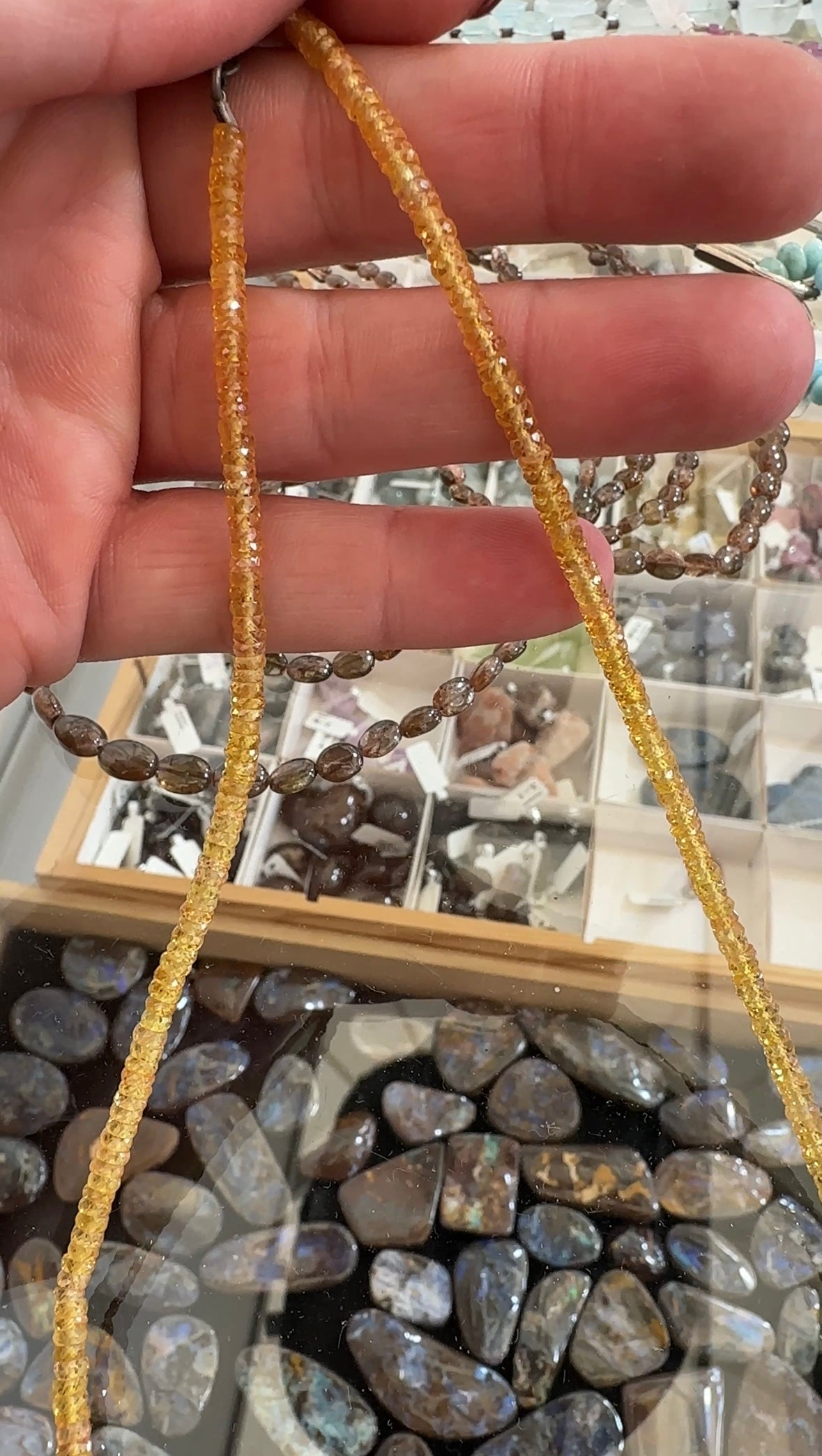 Kette Gelber Saphir facettiert