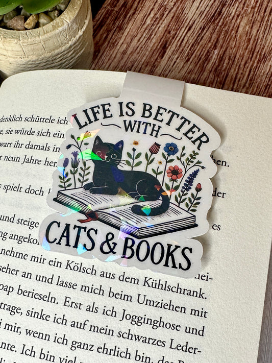 Magnetisches Lesezeichen | Cats & Books | ML008