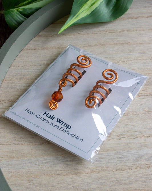 Hair Wrap | 2er Set | Bernstein | Kupfer | HW006