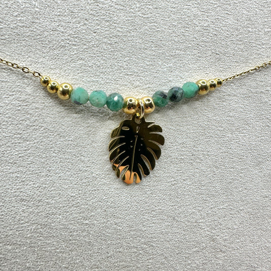 Choker "Emerald Leaf" (KC001)