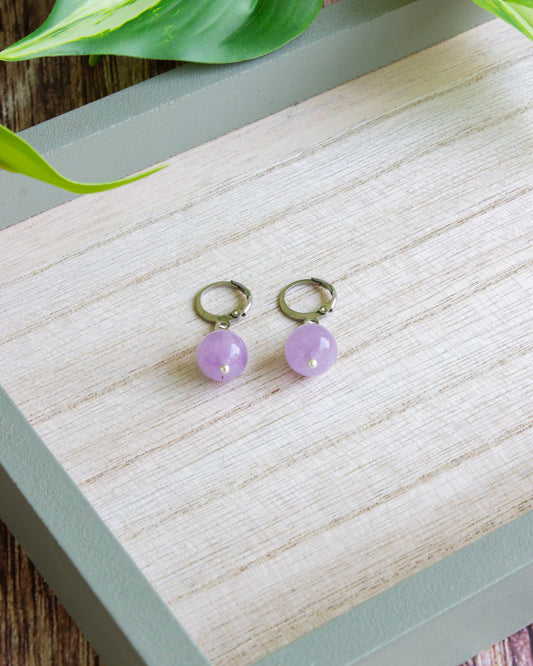 Ohrhänger | Lavendelamethyst | Silber | Edelstahl | OS045