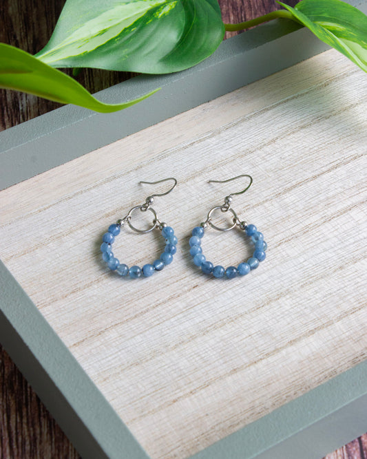 Ohrhänger | Aquamarin | Silber | Edelstahl | OS041