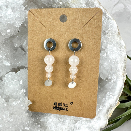 Ohrstecker Rosenquarz (OS010)