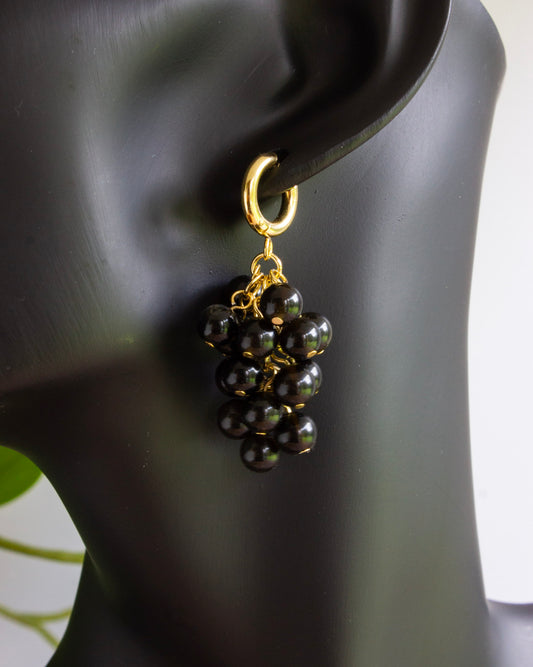 Ohrhänger | Goldshine Obsidian | Gold | Edelstahl | OS048