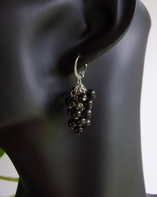 Ohrhänger | Silvershine Obsidian | Silber | Edelstahl | OS046