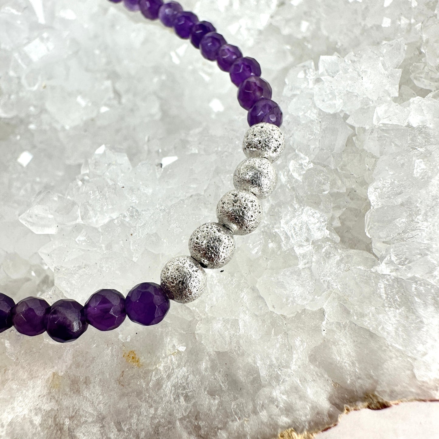Kristallarmband Amethyst Silber (AE032)