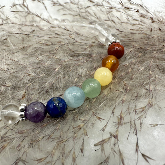 Chakra Armband mit Bergkristall (AE024)