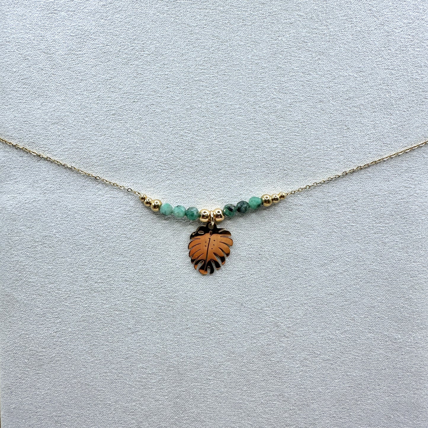 Choker "Emerald Leaf" (KC001)