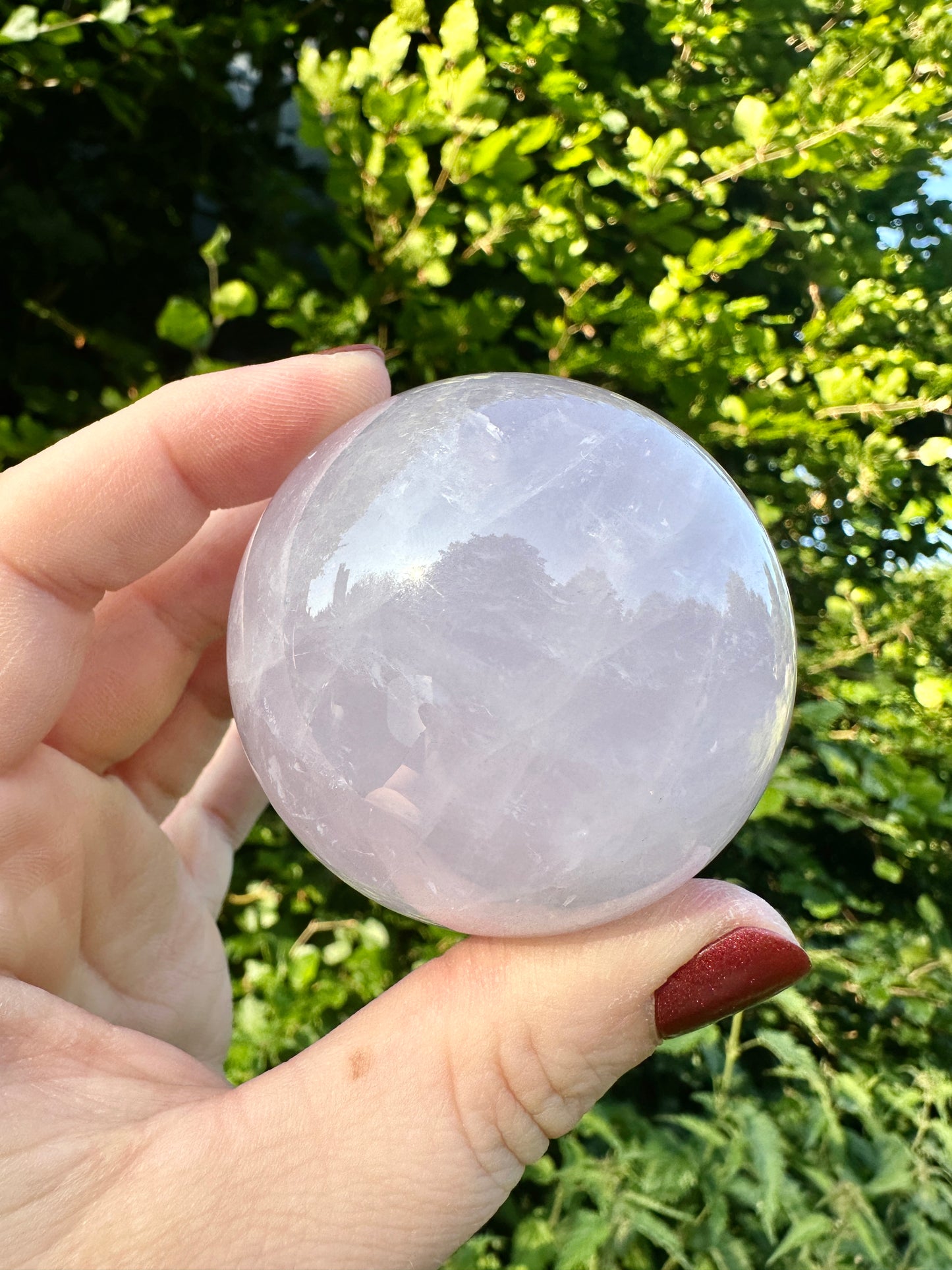 Periwinkle Rosenquarz Kugel 99PR