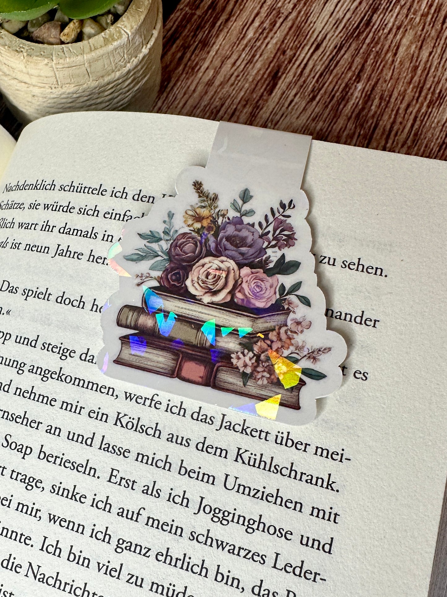 Magnetisches Lesezeichen | Books and Flowers IV | ML005