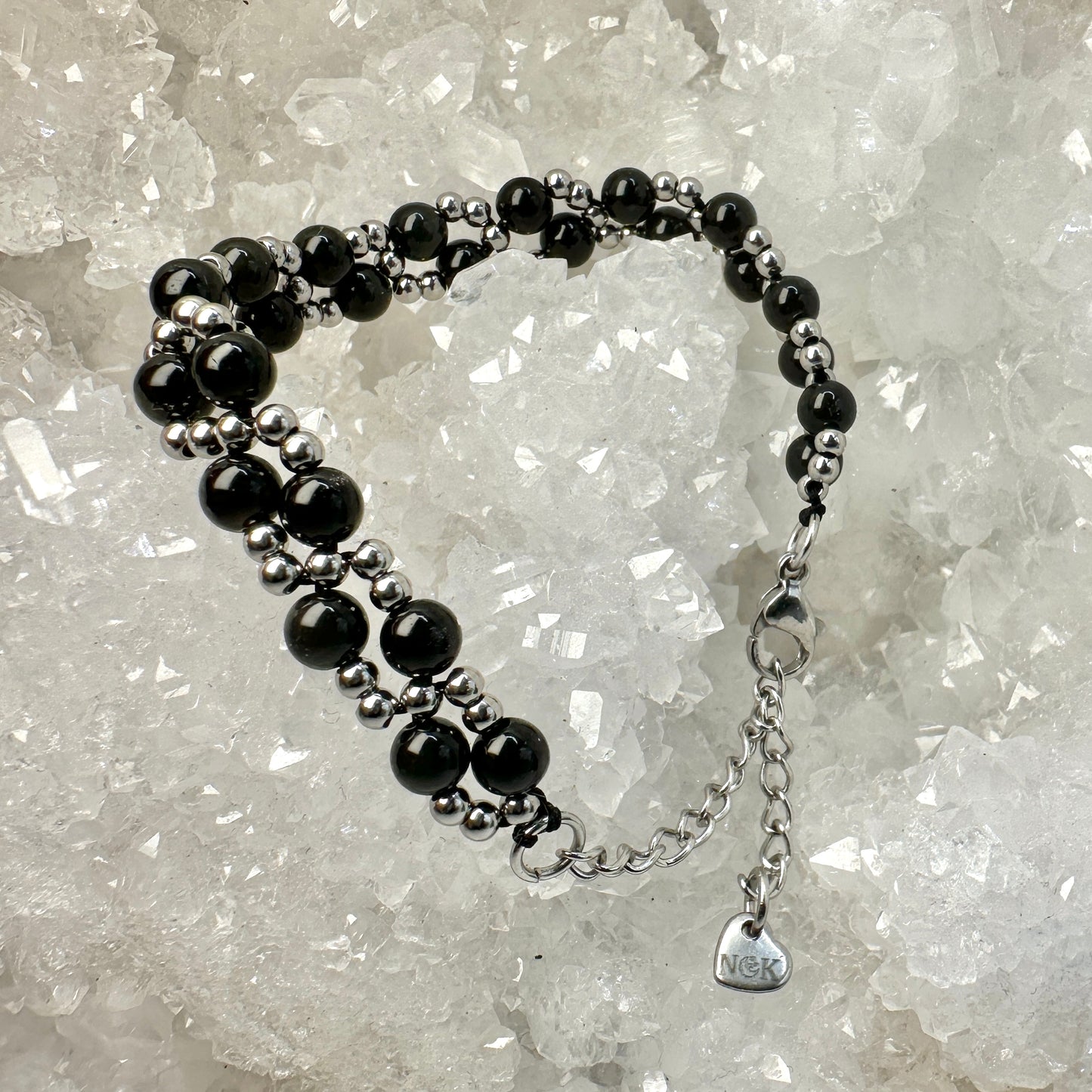 Beaded Armband Obsidian (AV013)