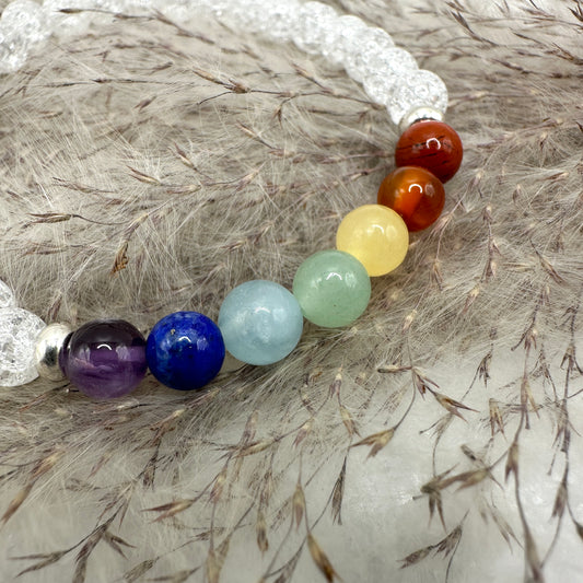 Chakra Armband mit Bergkristall (AE023)