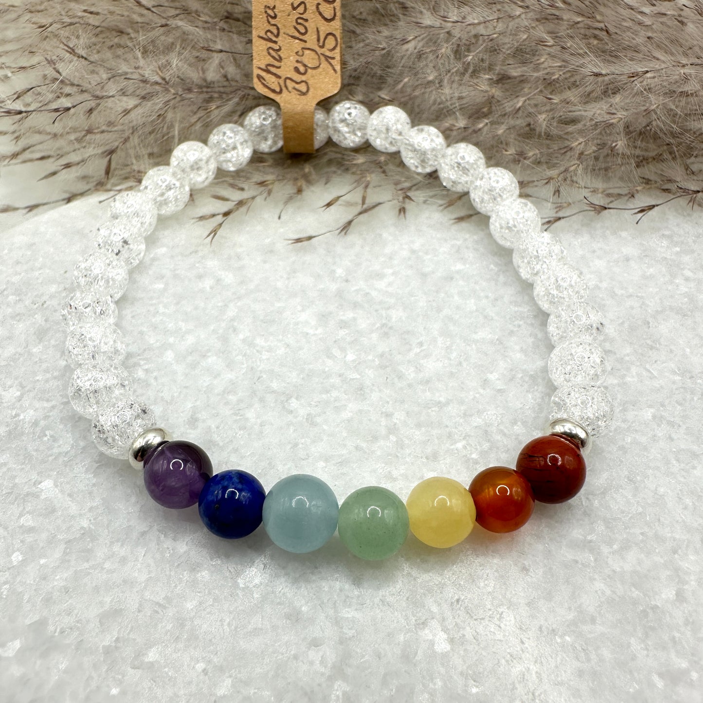 Chakra Armband mit Bergkristall (AE023)