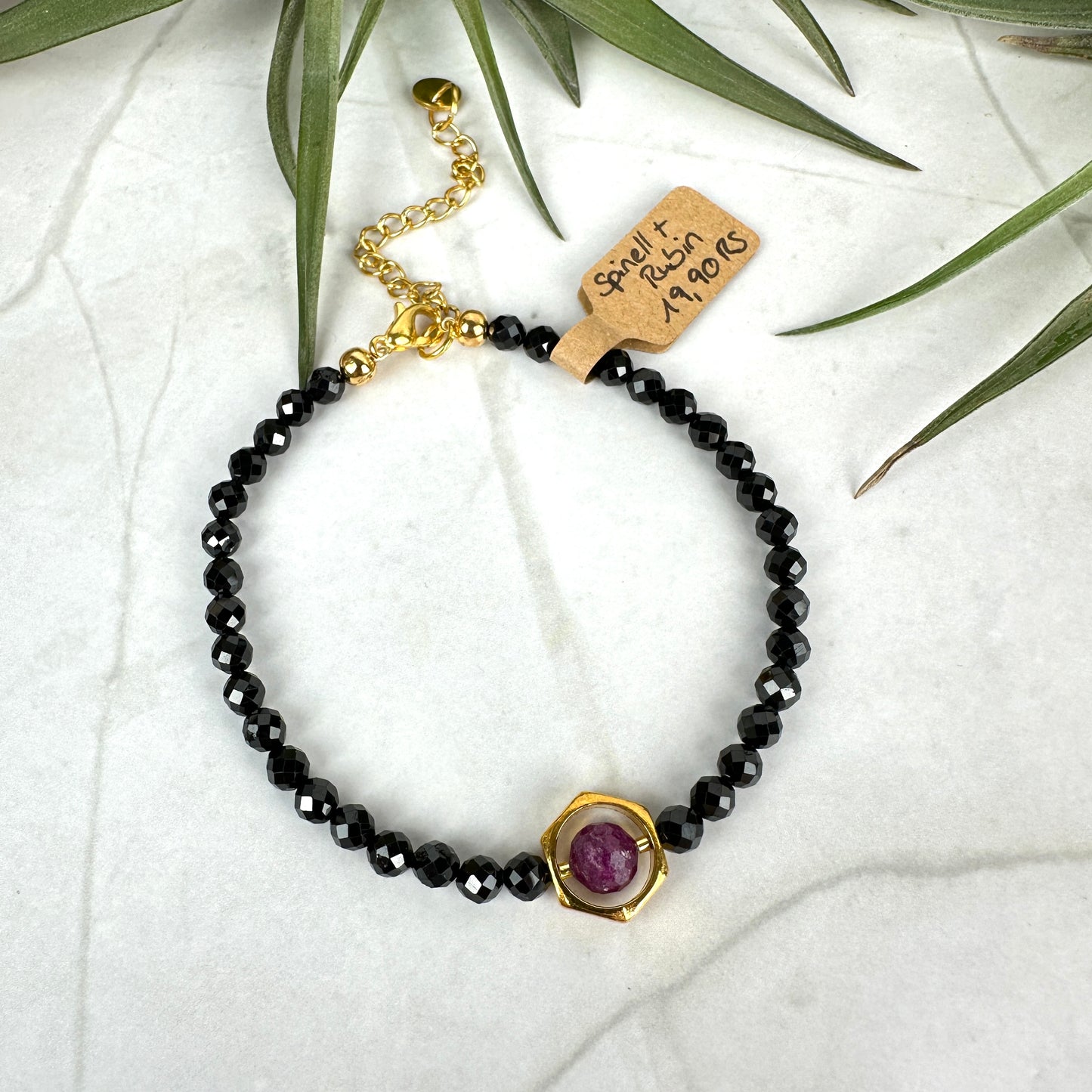 Kristallarmband "Gold Ruby" (AV004)