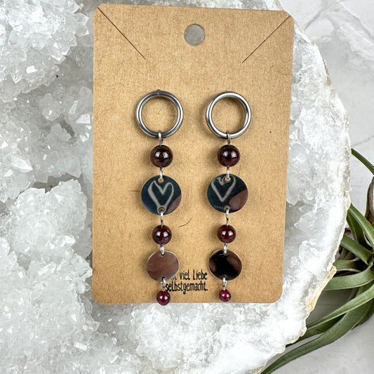 Ohrstecker Granat (OS008)