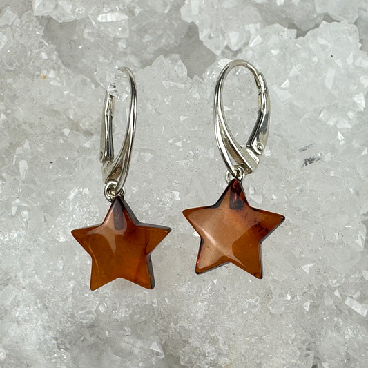 Bernstein Ohrringe Sterne 20BS