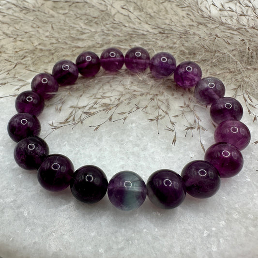 Armband Fluorit Lila AA+ (AE096)