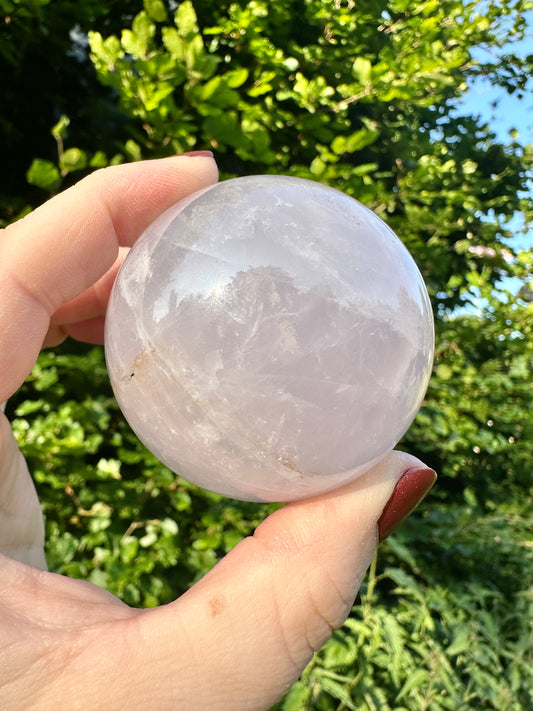 Periwinkle Rosenquarz Kugel 99PR