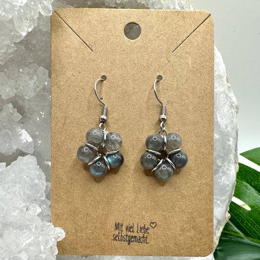 Ohrhänger Perlenblume Labradorit (OS014)