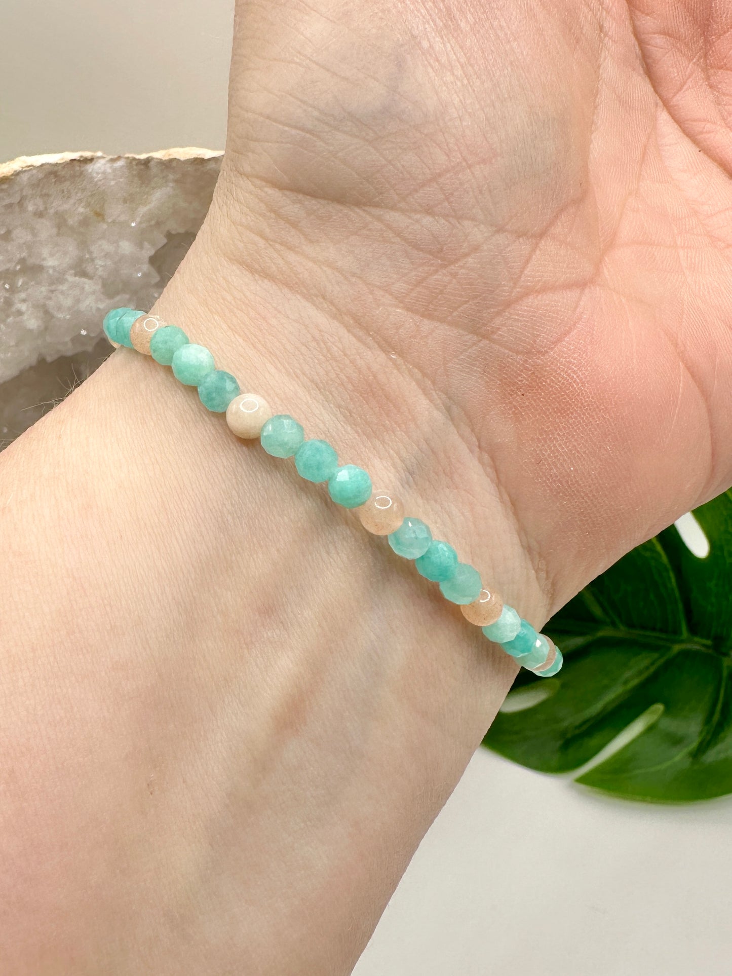 Armband Amazonitblume (AE015)