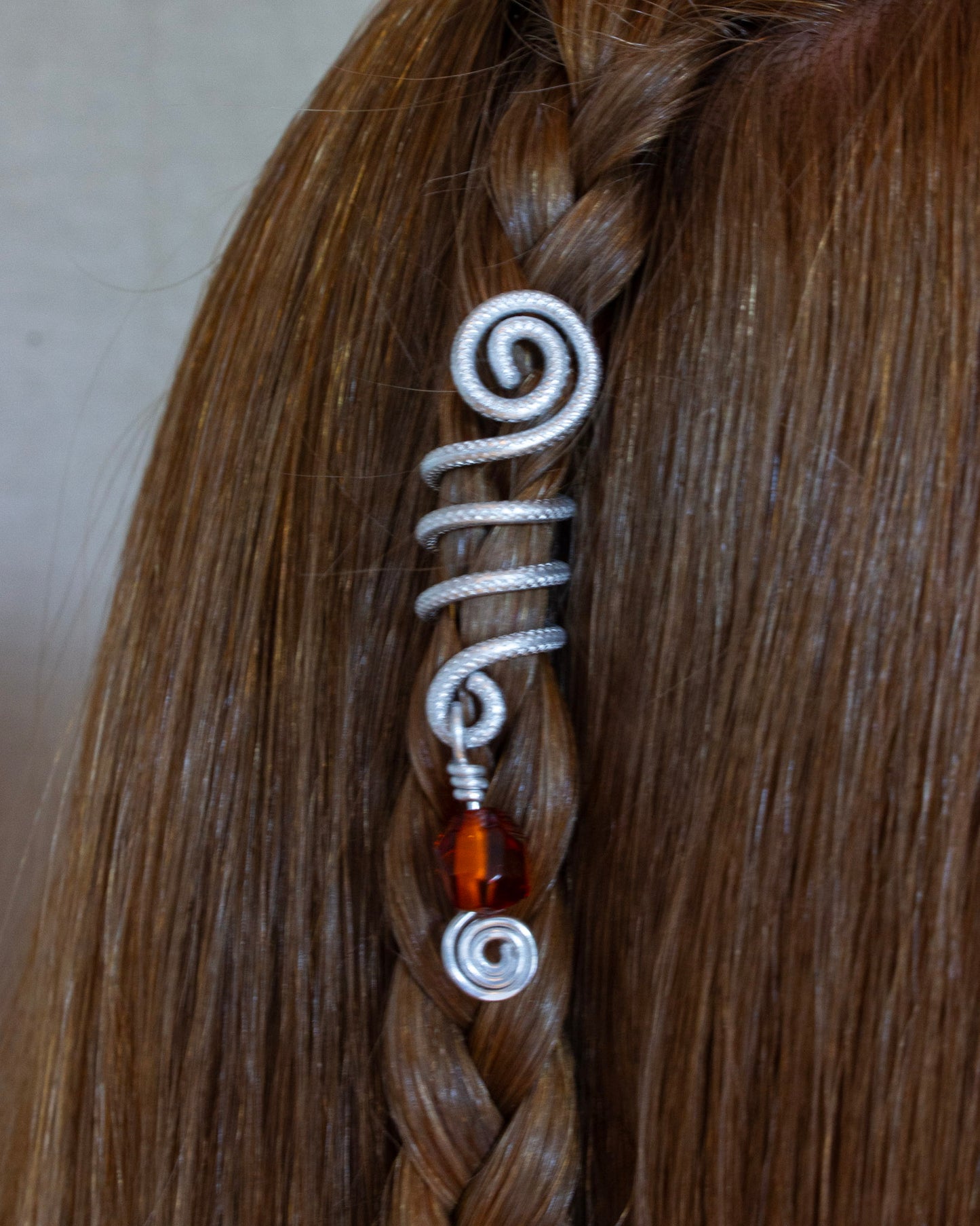 Hair Wrap | 2er Set | Bernstein | Silber | HW005