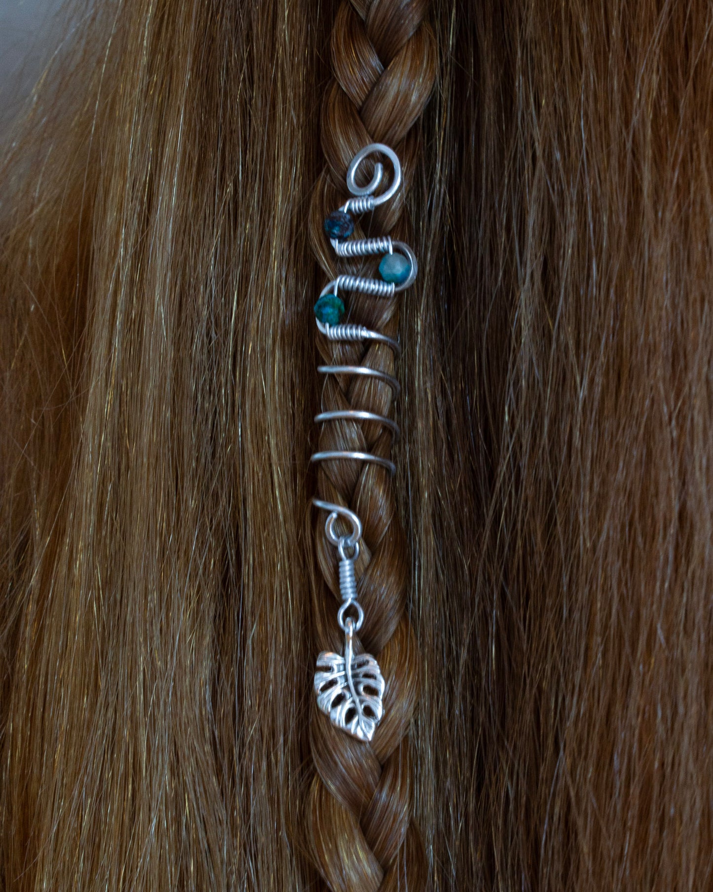 Hair Wrap | Chrysokoll | Silber | HW007