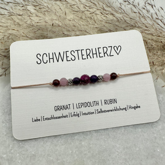 Herzensmensch-Armband "Schwesterherz"
