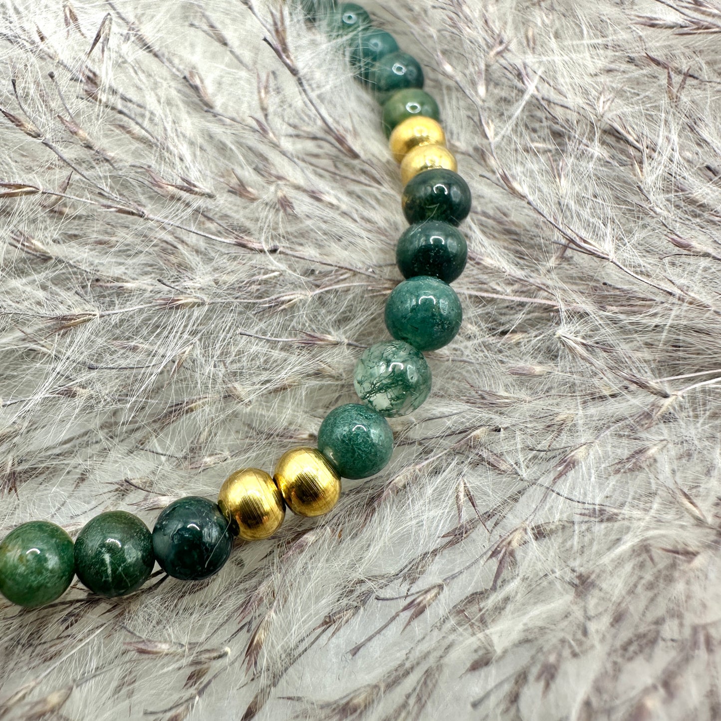 Armband Moosachat (AE044)