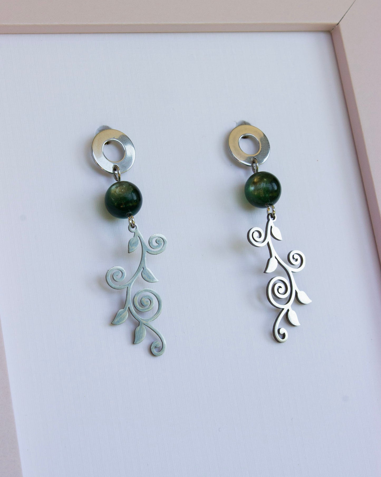 Ohrstecker Floral | Lepidolith | Silber | Edelstahl | OS052