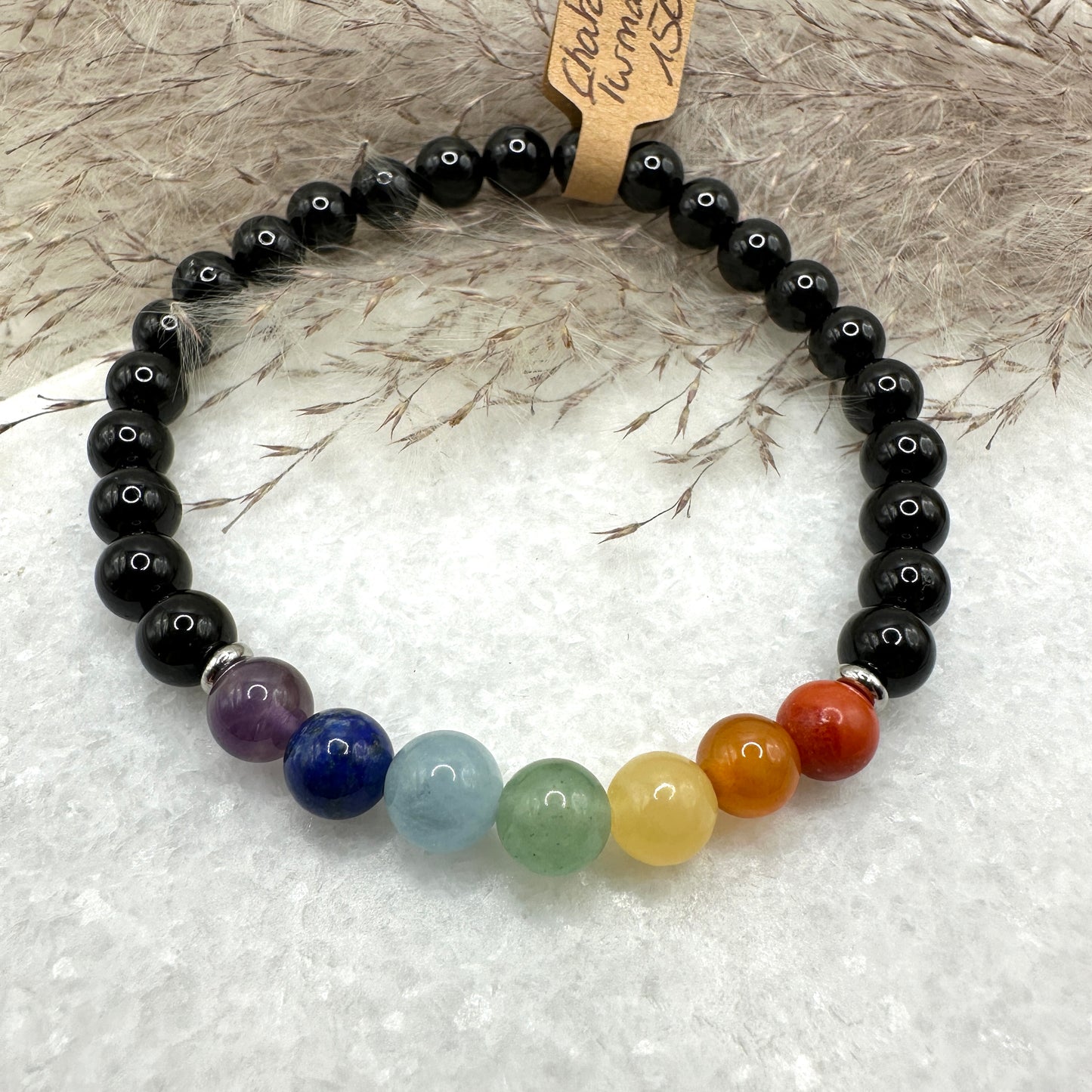 Chakra Armband mit Turmalin 15CT