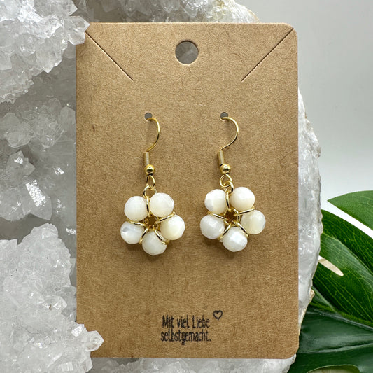 Ohrhänger Perlenblume Perlmutt (OS022)