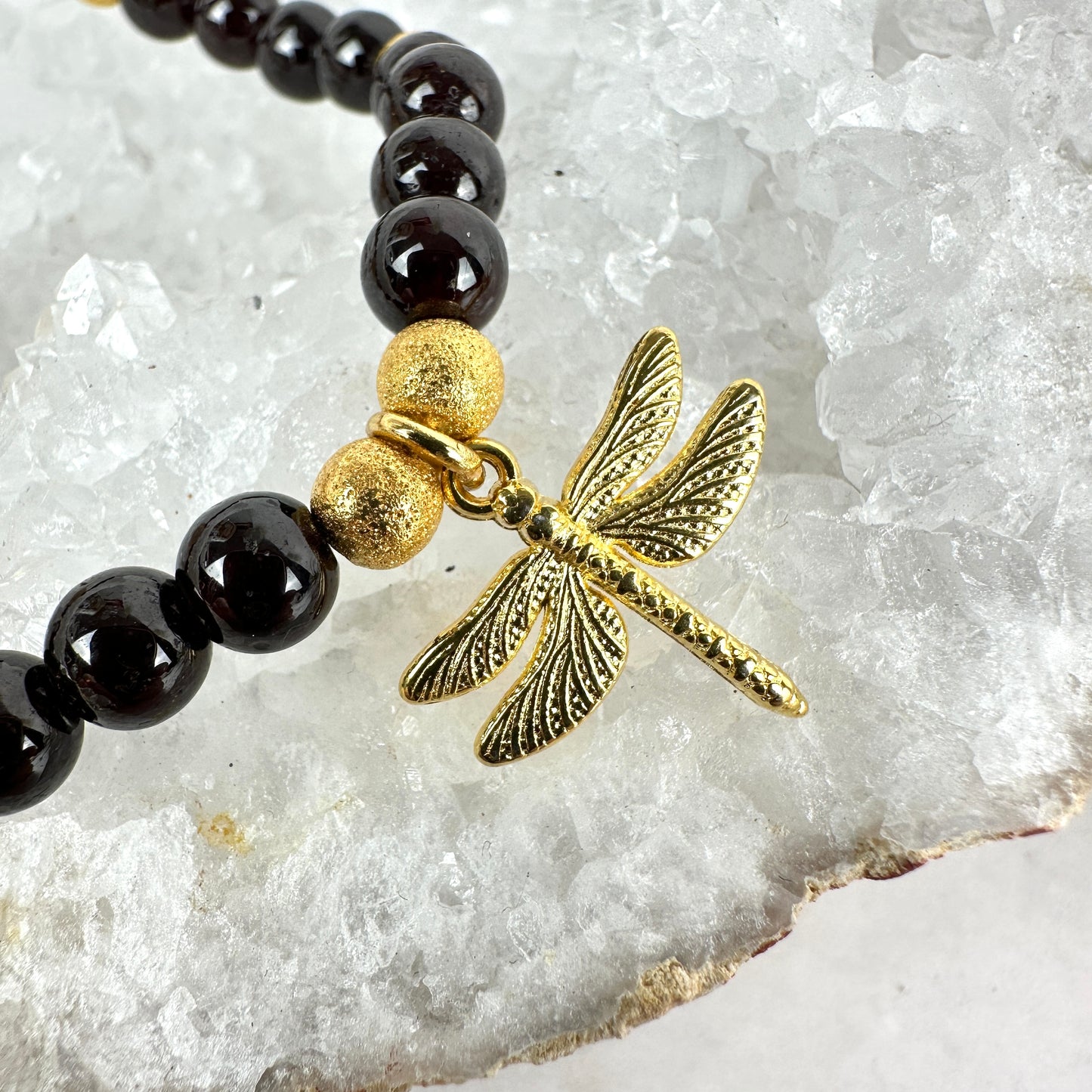 Kristallarmband "Dragonfly" Gold