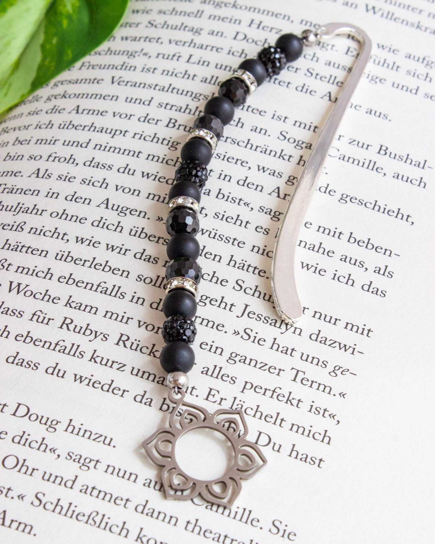 Lesezeichen mit Perlen | Turmalin | LP003