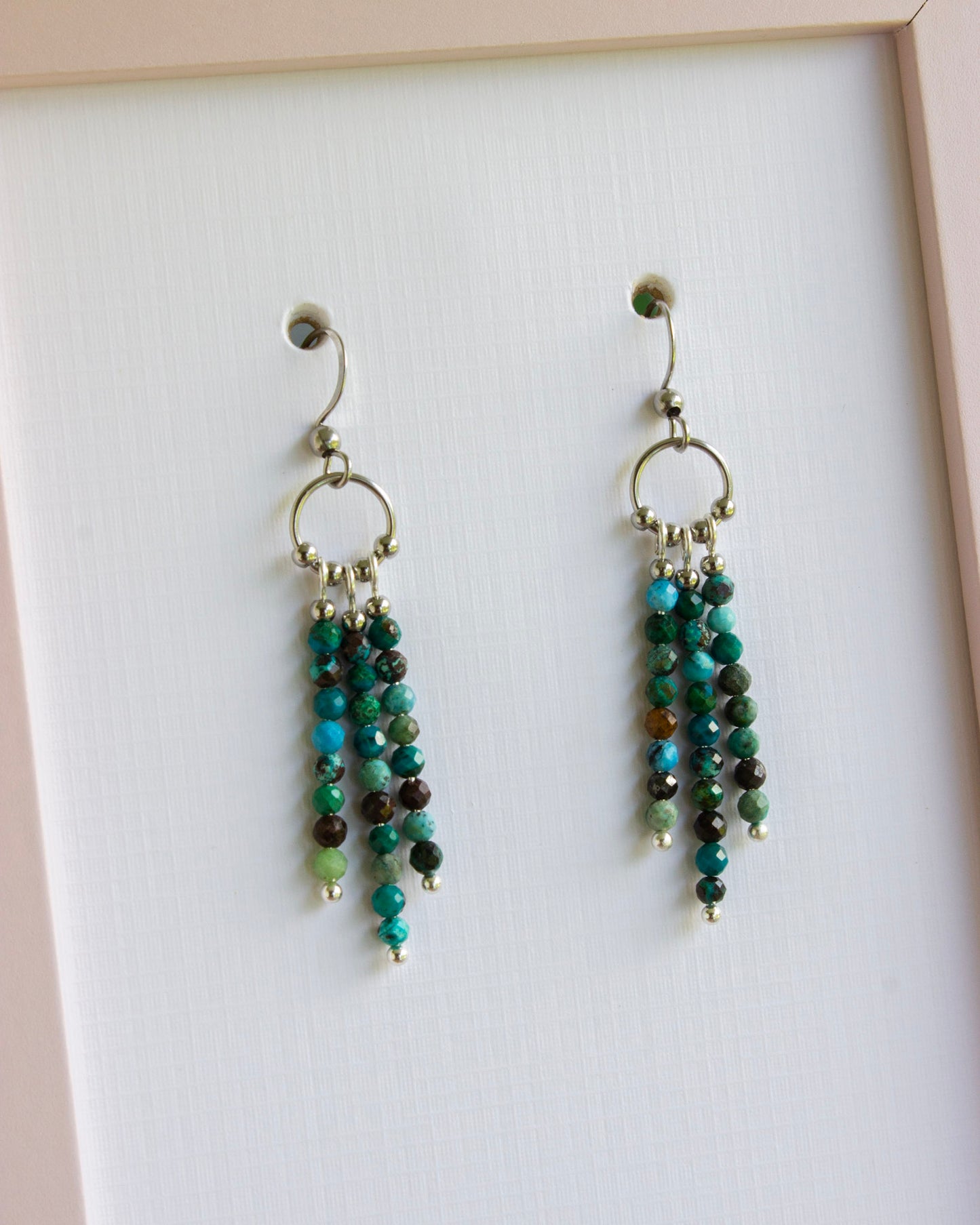 Ohrhänger Boho | Chrysokoll | Silber | Edelstahl | OS040