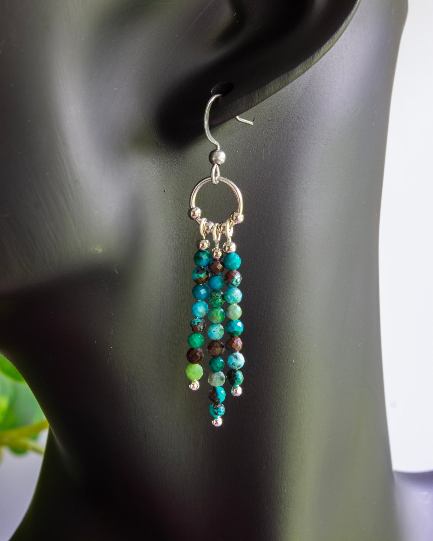 Ohrhänger Boho | Chrysokoll | Silber | Edelstahl | OS040