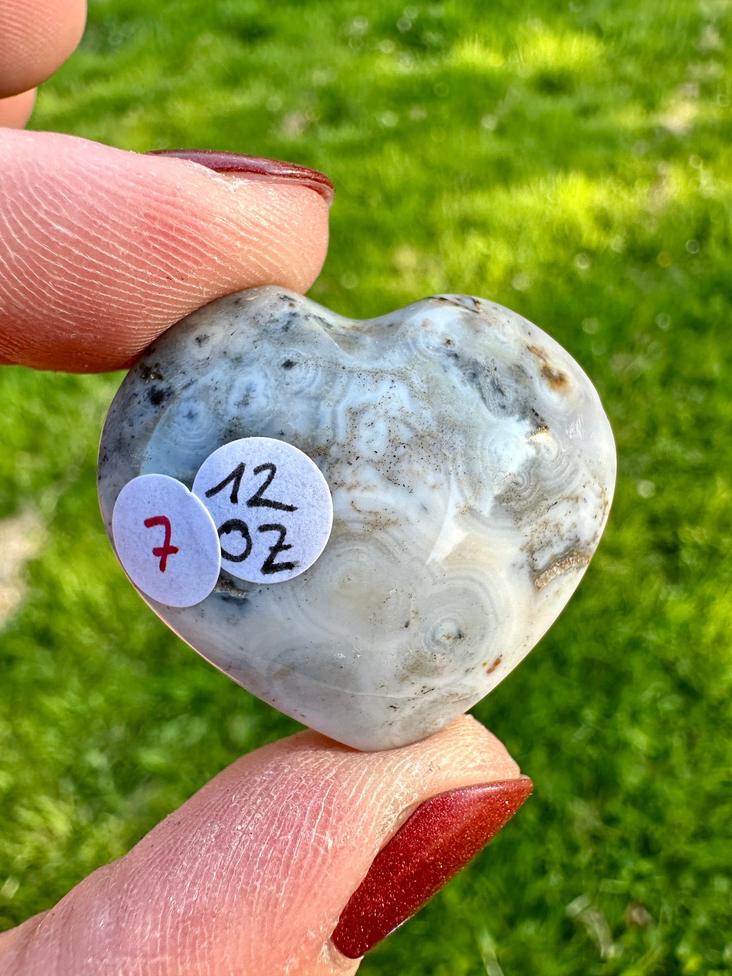 Ozeanachat Herz 12OZ