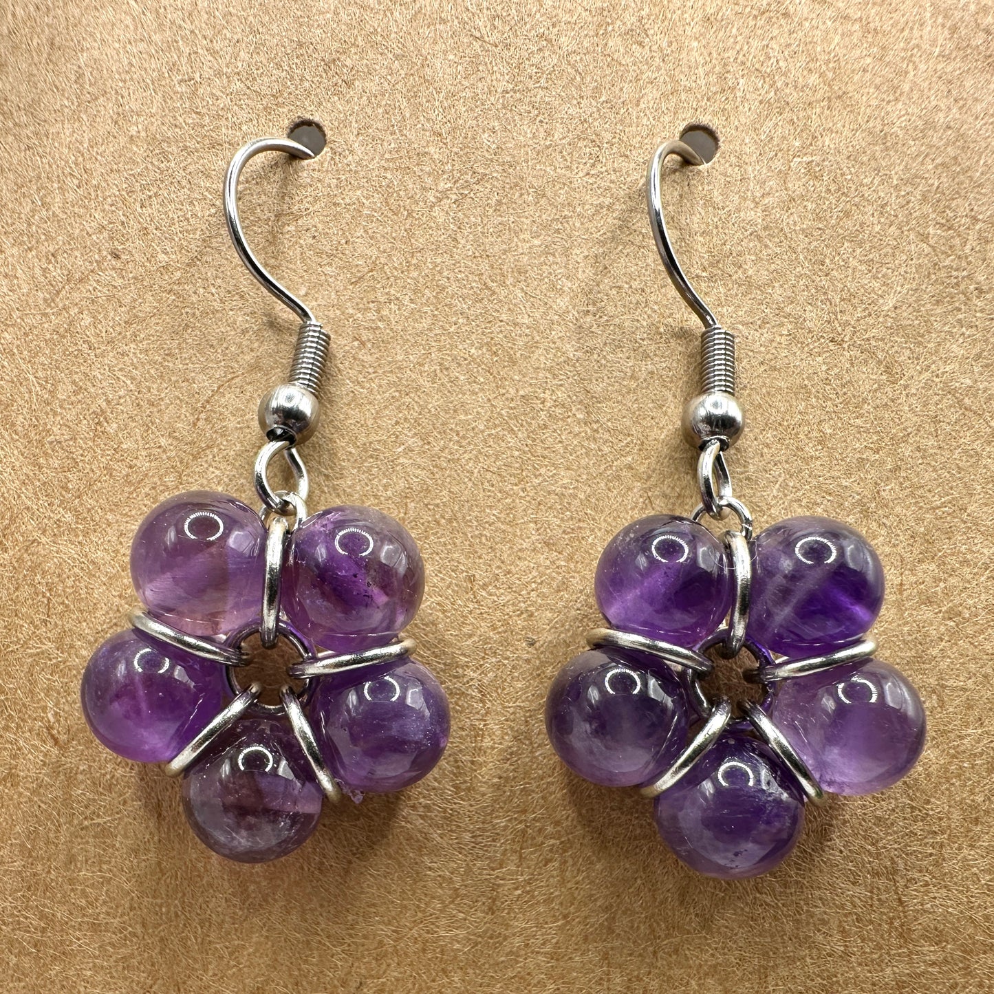 Ohrhänger Perlenblume Amethyst (OS017)