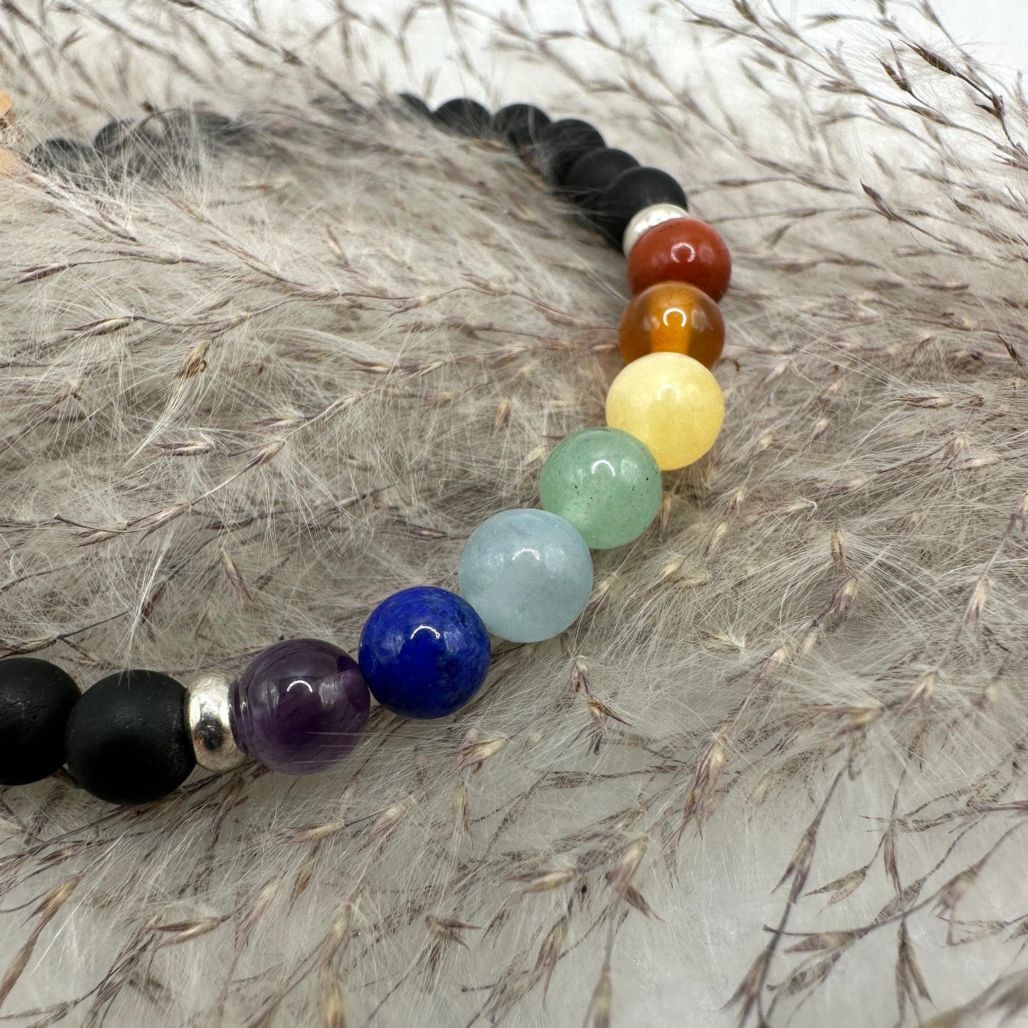 Chakra Armband mit Turmalin 15CM