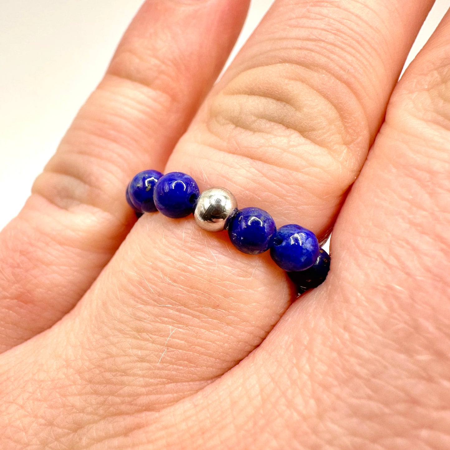 Perlenring Lapislazuli