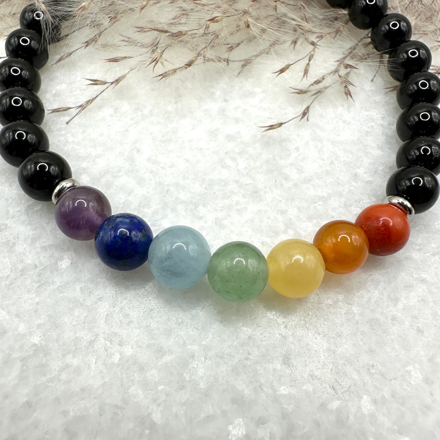 Chakra Armband mit Turmalin 15CT